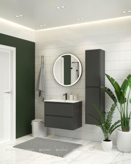 Пенал Aquanet Эмбер 330472 35 см чёрный матовый